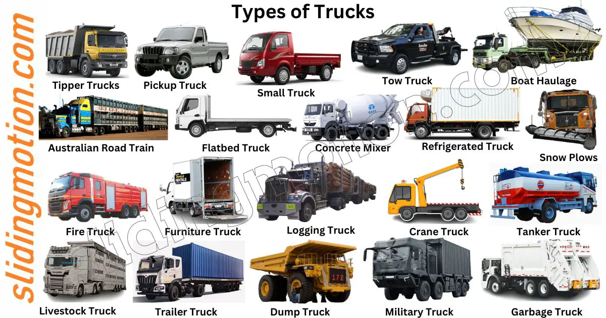 Complete Guide On 25 Main Types Of Trucks Names Picture